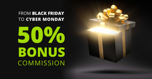   Black Friday – Cyber Monday Bonanza - 50% Bonus Commission With AWE! 