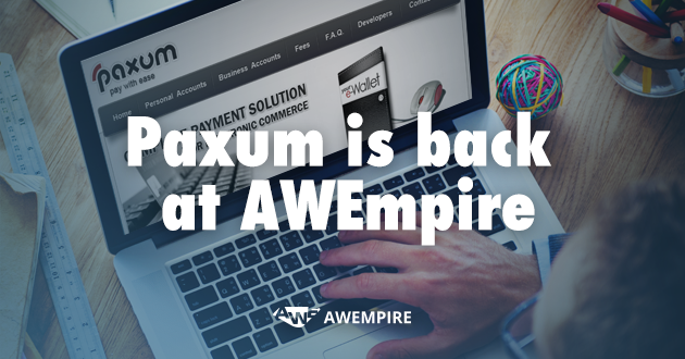 Paxum’s return to the AWE payment methods