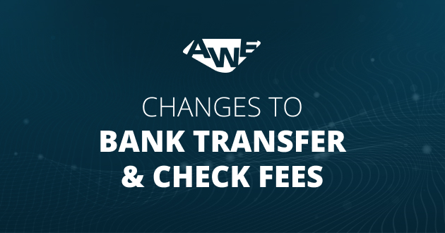 Changes to bank transfer and check fees