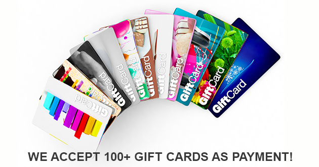 Pay with any gift card on our sites!